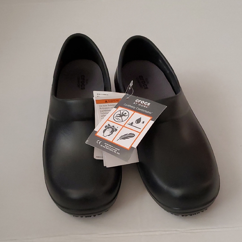 CROCS Women's Black Slip-On Shoes - Size 8